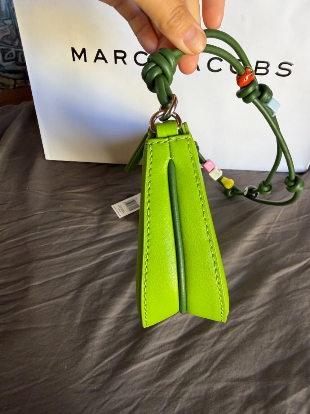 NWT Authentic Marc Jacobs Leather Lucky Charm Green Bag - Picture 10 of 16